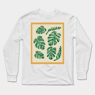 Monstera Variegata Boho Chic Long Sleeve T-Shirt